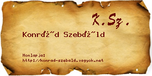 Konrád Szebáld névjegykártya